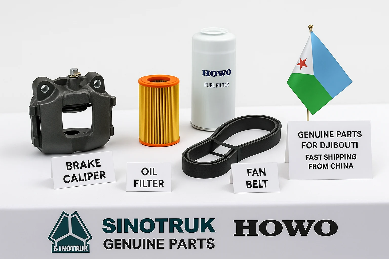 Genuine SINOTRUK Parts in Djibouti Genuine SINOTRUK HOWO parts in Djibouti for Doraleh port logistics, Ethiopia corridor fleets, repair workshops, dealers, and re-export buyers