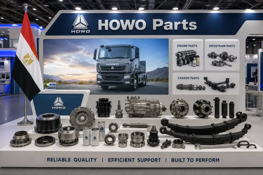 HOWO Parts in Egypt HOWO parts in Egypt for Cairo repair workshops, Suez Canal logistics fleets, Alexandria and Port Said port trucks, Sokhna cargo transport, construction vehicles, and spare parts dealers