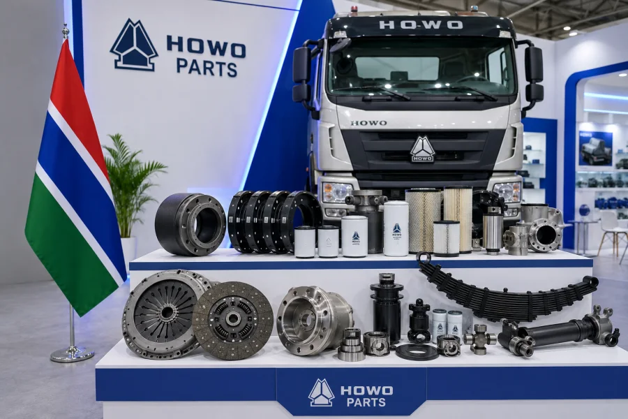 HOWO parts in Gambia for Banjul port logistics, Greater Banjul repair workshops, Serekunda and Brikama dealers, Trans-Gambia Corridor fleets, agriculture transport, and mixed spare parts orders