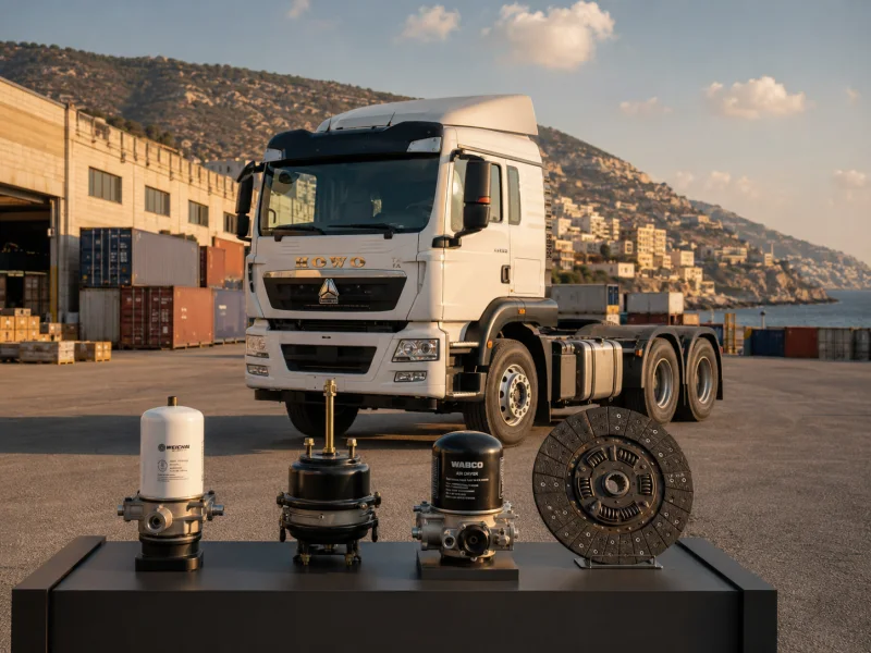 SINOTRUK HOWO truck and spare parts for port-to-mountain fleets in Lebanon